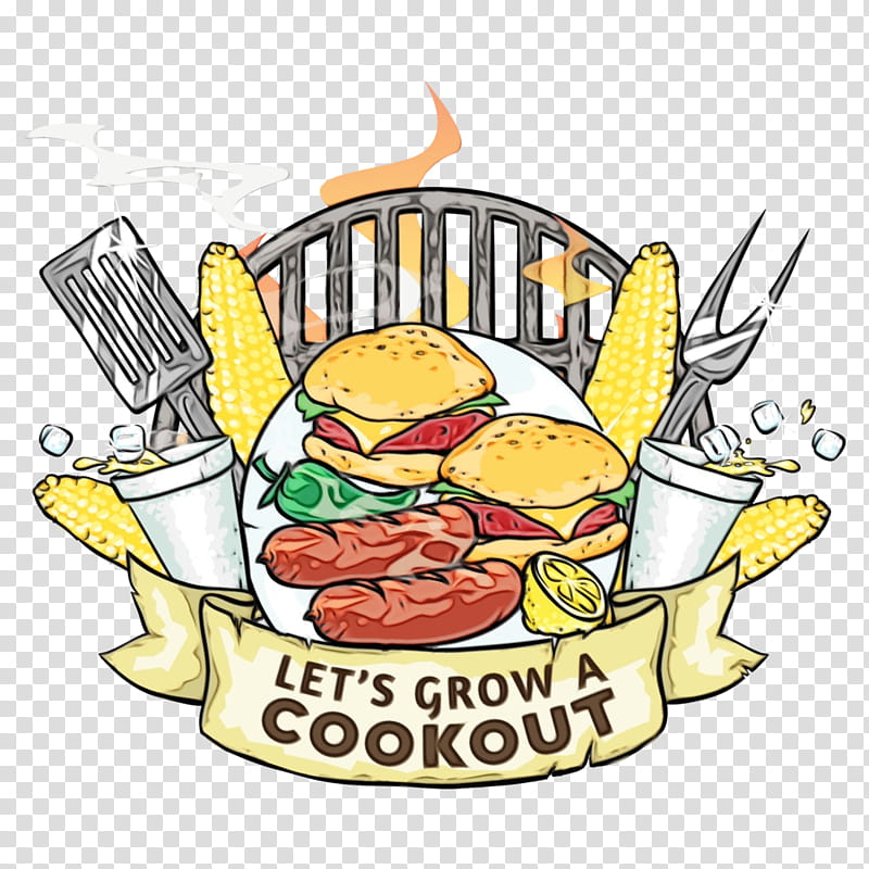 Junk Food, Barbecue, Cook Out, Grilling, Fast Food, Side Dish, Logo transparent background PNG clipart