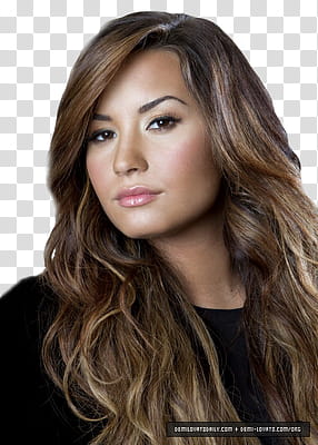 Varia, Demi Lovato in black crew neck shirt transparent background PNG clipart
