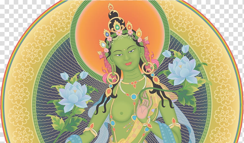 Green Circle, Tara, Buddhism, New Kadampa Tradition, Tibetan Buddhism, Bodhisattva, Compassion, Meditation transparent background PNG clipart