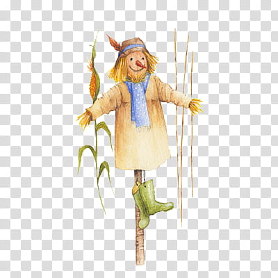Harvest, scarecrow illustration transparent background PNG clipart