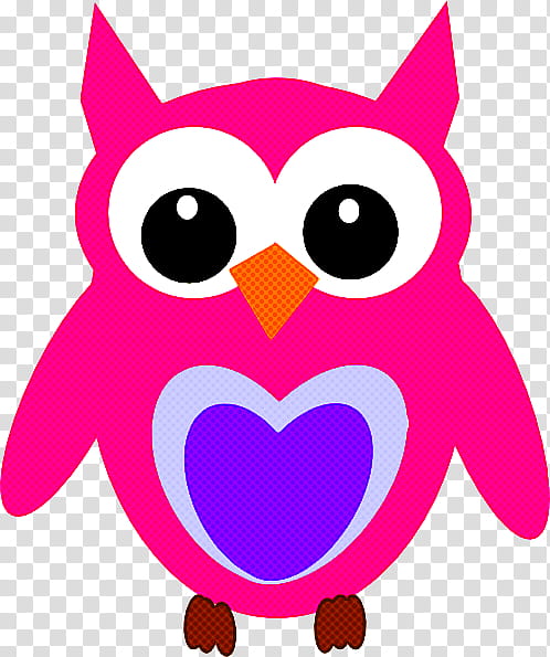 owl pink purple cartoon violet, Bird, Magenta, Bird Of Prey, Lilac transparent background PNG clipart