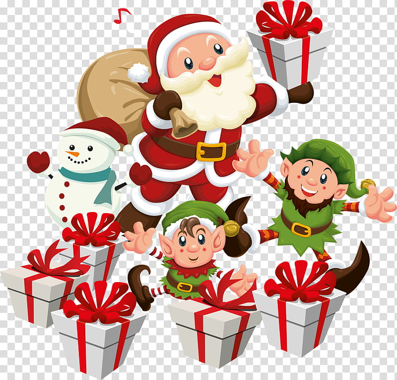 Christmas Poster, Santa Claus, Christmas Day, Christmas Elf, Snowman, Cartoon, Christmas , Christmas Eve transparent background PNG clipart