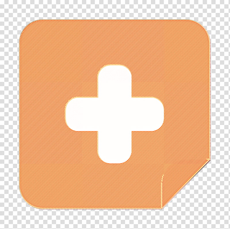 Cross icon Hospital icon Medical Elements icon, Orange, Symbol, Line, Religious Item, Square transparent background PNG clipart