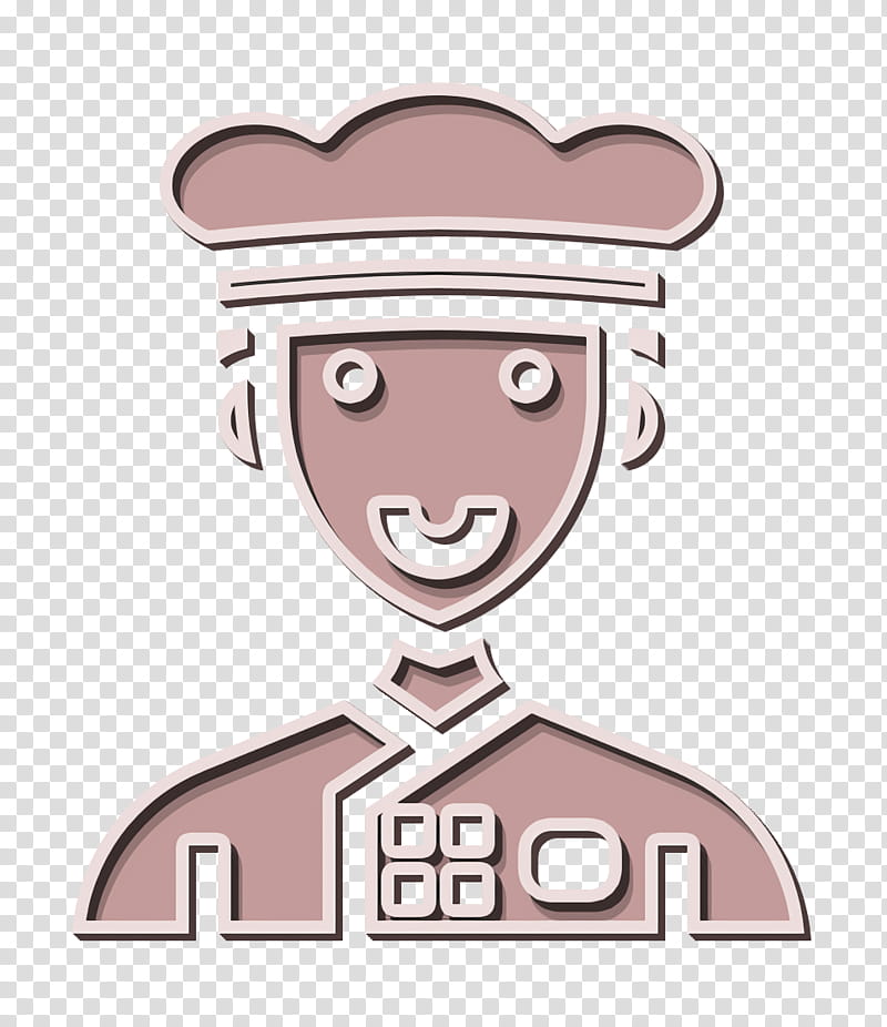 Careers Men icon Cook icon Chef icon, Cartoon, Pink, Headgear, Hat, Smile transparent background PNG clipart