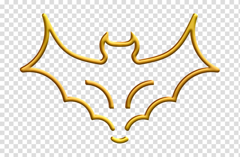 bat icon halloween icon night icon, Nocturnal Icon, Scary Icon, Spooky Icon, Vampire Icon, Emblem, Yellow, Symbol transparent background PNG clipart