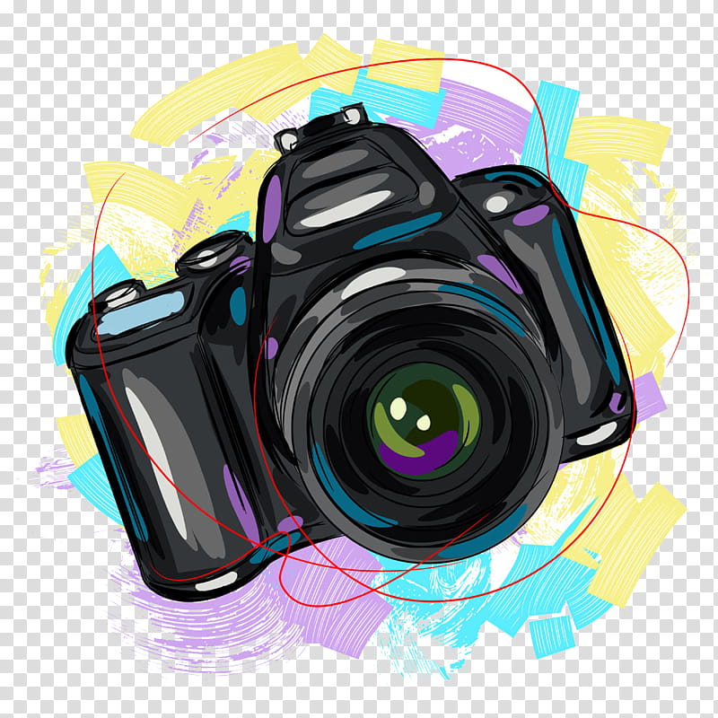 Camera Lens, 2018, Digital Cameras, Cameras Optics, Purple, Single Lens Reflex Camera, Digital Slr transparent background PNG clipart
