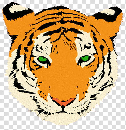 Overlays y firmas , orange tiger head illustration transparent ...