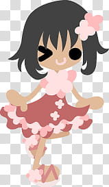 The icons of cute girls in cute dress, himawari-girl- transparent background PNG clipart