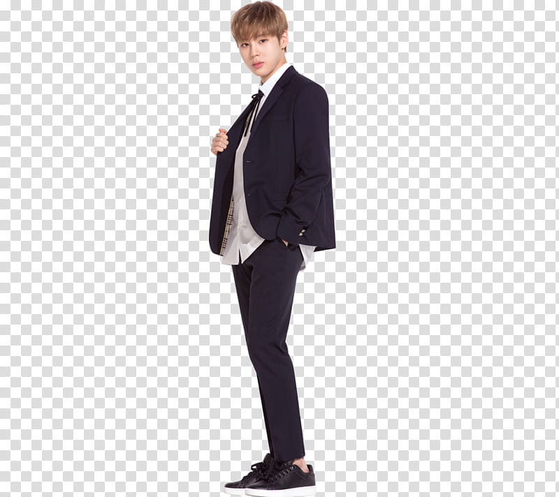 WANNA ONE X Ivy Club P, man holding his blazer transparent background PNG clipart