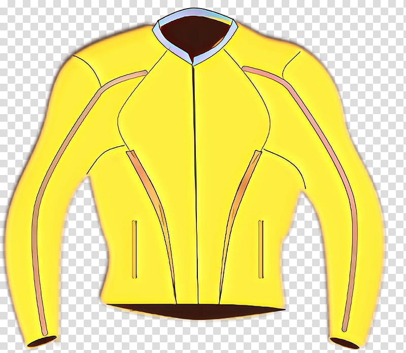 clothing yellow jacket sleeve sportswear, Jersey, Outerwear, Cycling Shorts, Top, Zipper transparent background PNG clipart