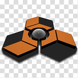 Reason Dock Icon, alperesin-reason-, orange and black hand spinner transparent background PNG clipart