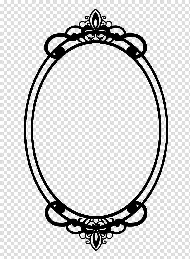 Oval Striped Frame, black border transparent background PNG clipart