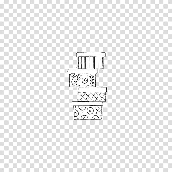 BLACK AND WHITE S, stack of white-and-black boxes sketch transparent background PNG clipart