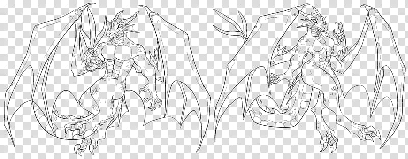 Anthro European Dragon Base transparent background PNG clipart