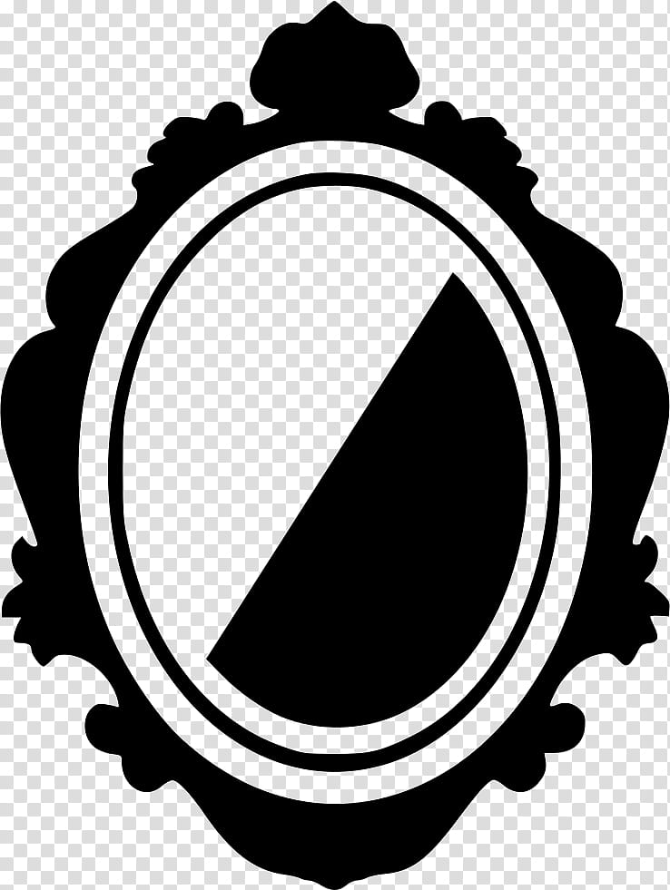 graphy Logo, Mirror, Wooden Round Mirror, Circle, Emblem, Blackandwhite, Oval, Symbol transparent background PNG clipart
