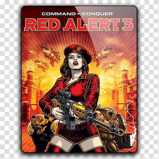 Game Icons , C&C_Red_Alert__v, Red Alert Command and Conquer case icon transparent background PNG clipart