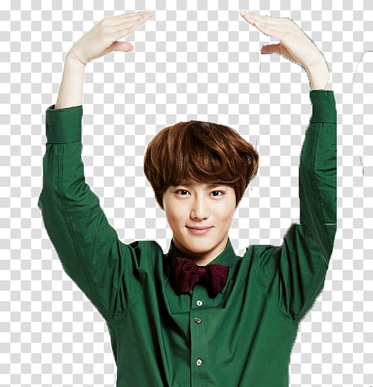 EXO Miracle of December Ver, man in green dress shirt transparent background PNG clipart