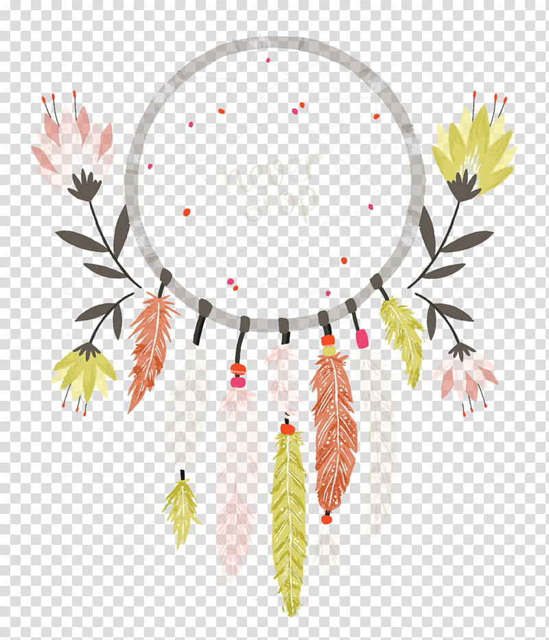 Floral Ornament, Dreamcatcher, Drawing, Wind Chimes, Dreamcatcher Collection, Flower, Leaf, Branch transparent background PNG clipart