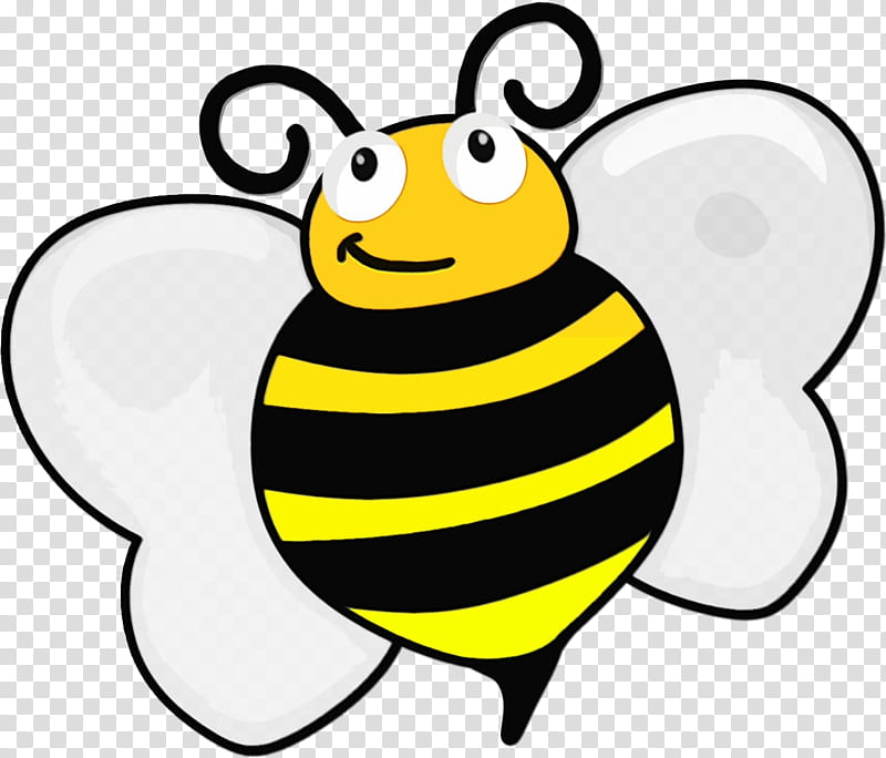 Cartoon Bee, Watercolor, Paint, Wet Ink, Honey Bee, Bumblebee, European Dark Bee, Beehive transparent background PNG clipart