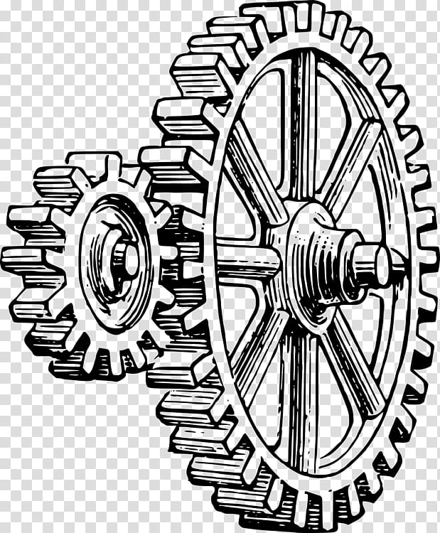 Pencil, Drawing, Gear, Line Art, Steampunk, Clockwork, Pressure Angle, Simple Machine transparent background PNG clipart