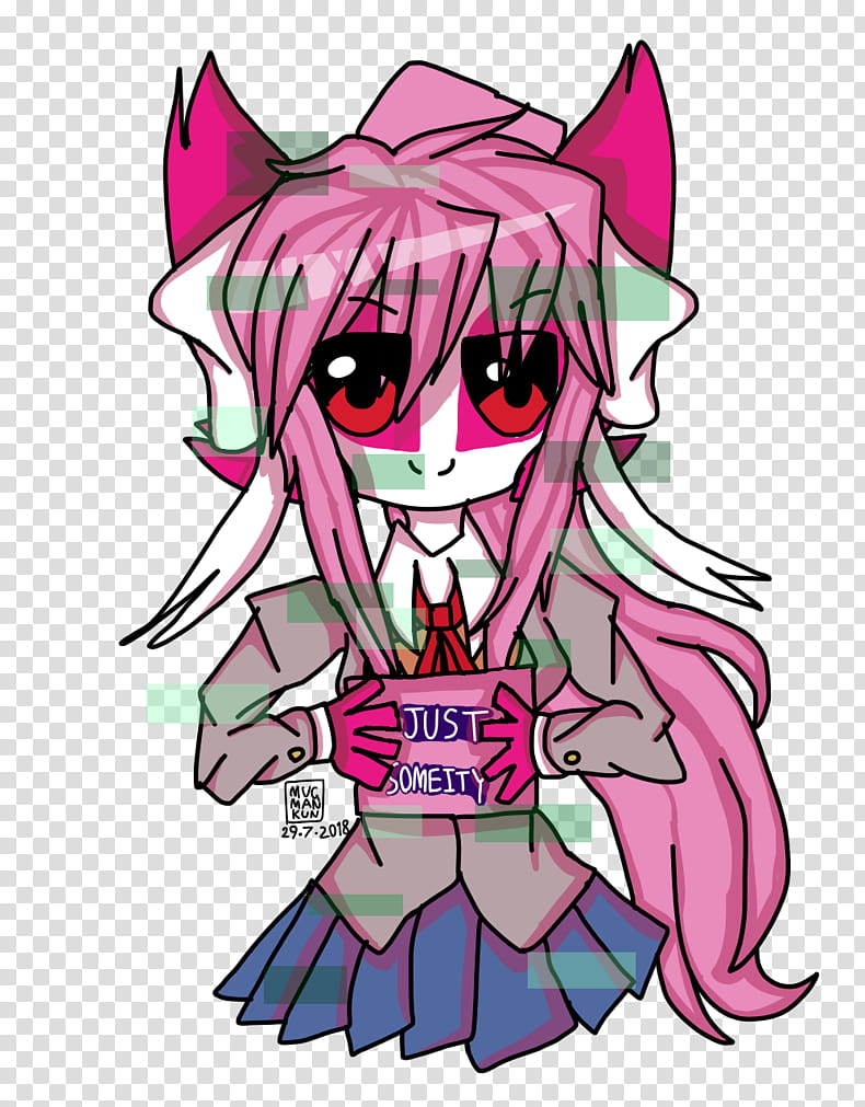 Just someity (just monika) transparent background PNG clipart