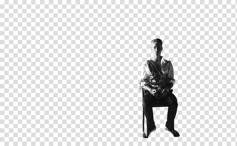 Justin Bieber, Justin Bieber sitting on chair and tied transparent background PNG clipart