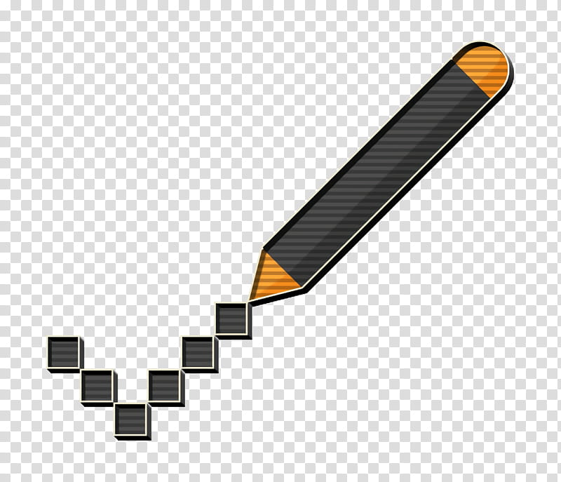 Pixelated icon Design Tools icon Pencil icon, Line, Tool Accessory transparent background PNG clipart