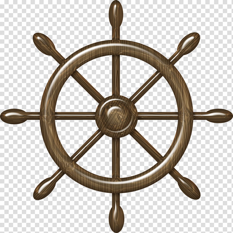 Ship Steering Wheel, Ships Wheel, Helmsman, Boat, Rudder, Metal, Brass, Bronze transparent background PNG clipart