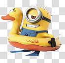 minion with duck floater transparent background PNG clipart