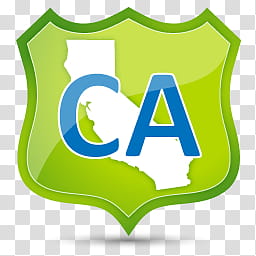US State Icons, CALIFORNIA, green, white, and blue CA transparent background PNG clipart