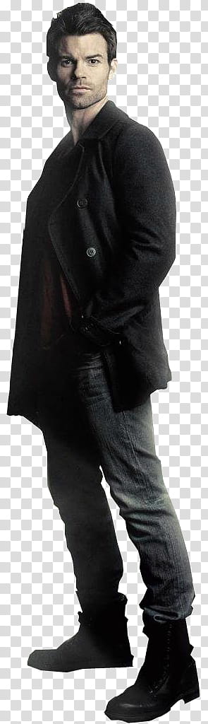 The Originals Cast, man wearing black coat transparent background PNG clipart