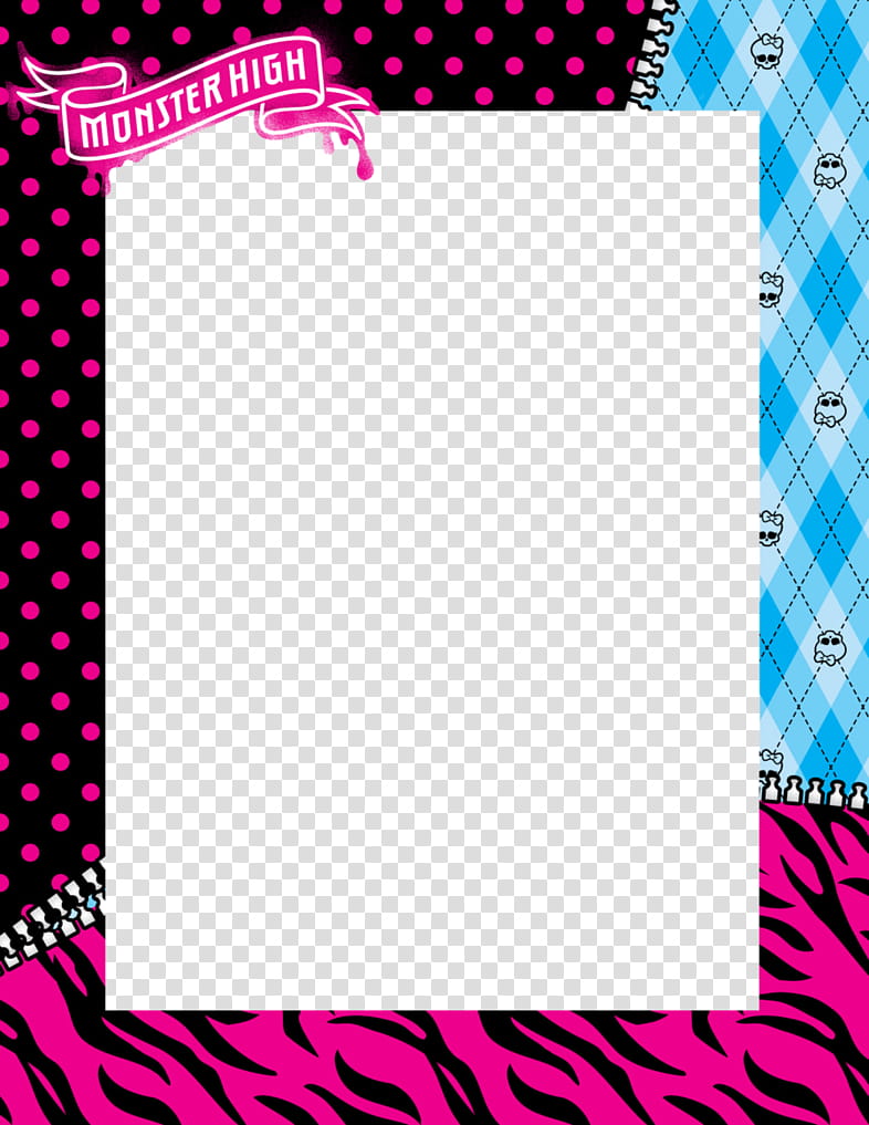 Monster High, Monster High digital frame transparent background PNG clipart