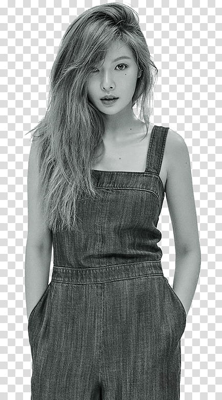 b w Hyuna transparent background PNG clipart