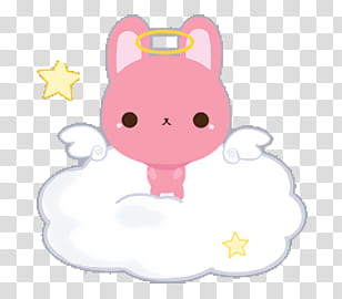 Iconos y de Angel Pets Kawaii, Angel Bunny transparent background PNG clipart