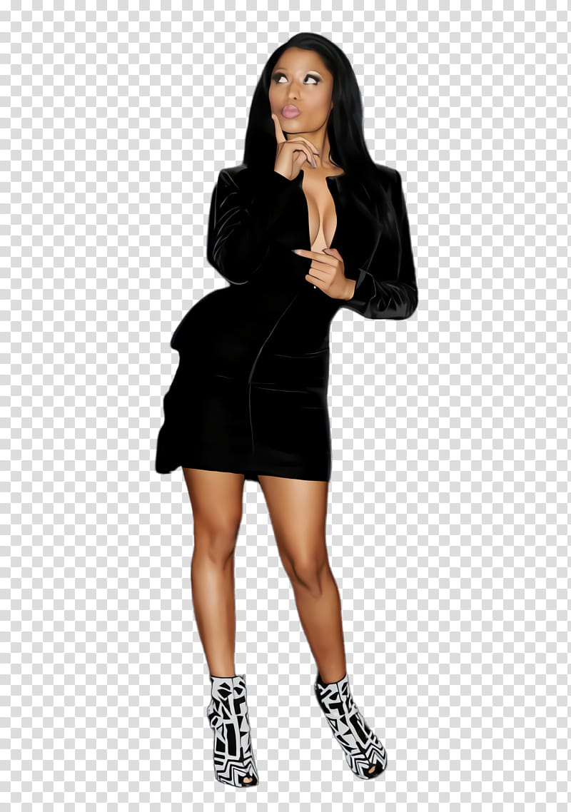 Hair, Nicki Minaj, Little Black Dress, Fashion, Velvet, Model, Black M, Clothing transparent background PNG clipart