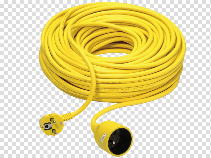Electricity, Extension Cords, Yellow, Exin, Profile, Husky 163 Extension Cord, Electrical Supply, Cable transparent background PNG clipart