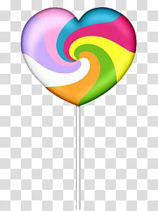 WATCHERS, multicolored heart lollipop transparent background PNG clipart