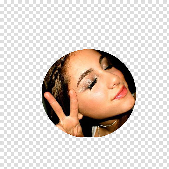 Ariana Grande HQ, woman doing peace handsign transparent background PNG clipart