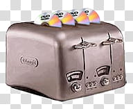 VVintage, gray -slot bread toaster transparent background PNG clipart