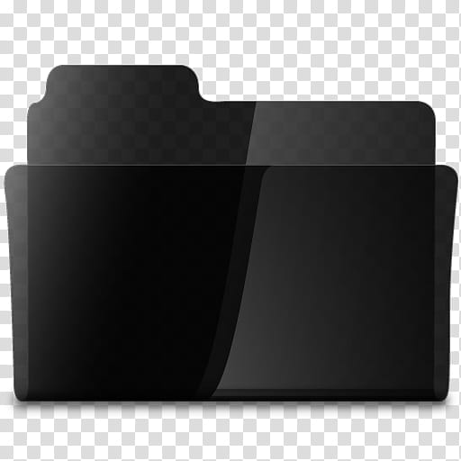 Black Glassy Set, black folder transparent background PNG clipart