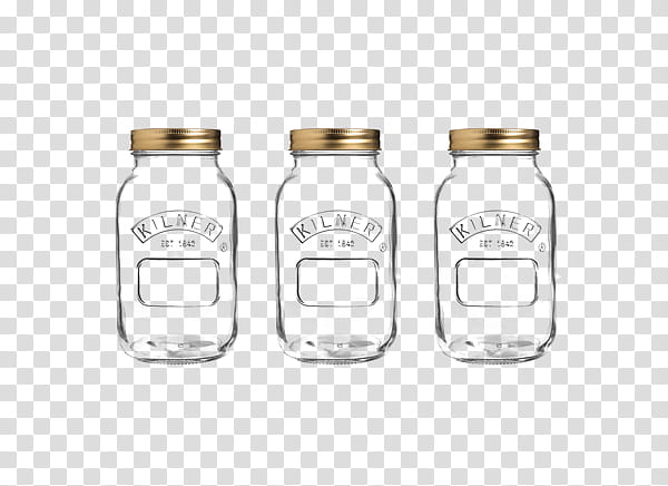 Kilner Jar Glass, Bottle, Lid, Pickling, Food Storage Containers, Food Preservation, Can, Liter, Screw Cap, Glass Bottle transparent background PNG clipart