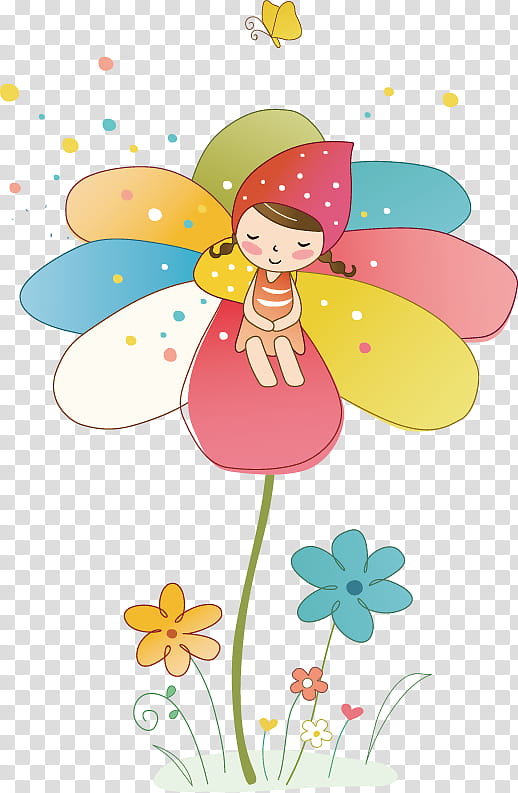 Flowers, Cartoon, Painting, Child, graphic Processing, Poster, Flora, Petal transparent background PNG clipart