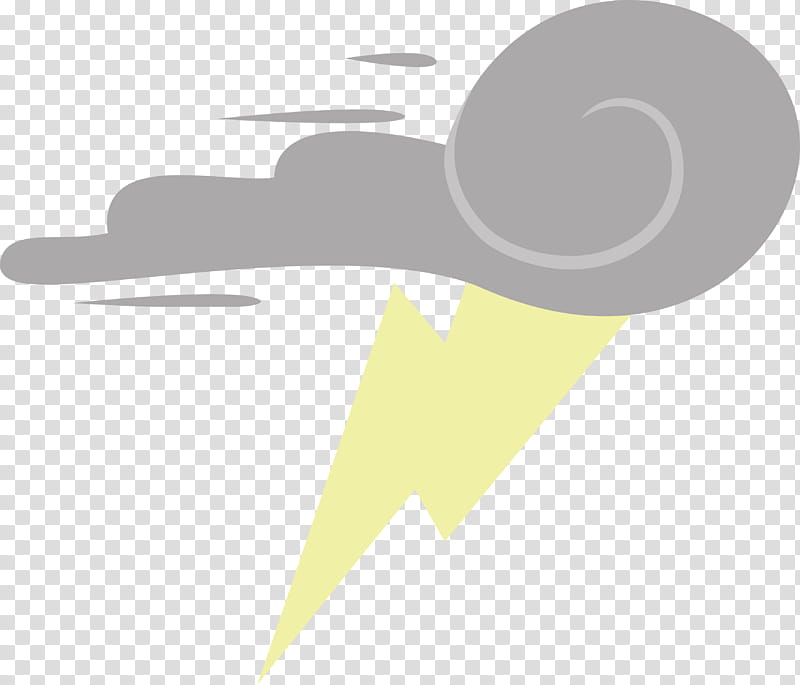 Thunderlane cutiemark, gray cloud and yellow lightning art transparent background PNG clipart