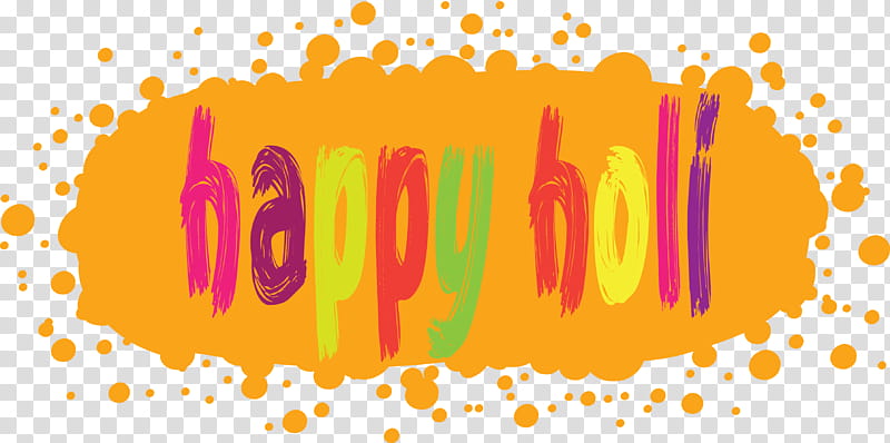 Holi Happy Holi, Text, Orange, Yellow, Line, Logo, Banner transparent background PNG clipart