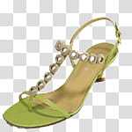 fashion shoes icons , , unpaired women's green leather sandal transparent background PNG clipart