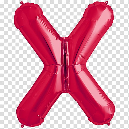 Cryba, red X mylar balloon transparent background PNG clipart