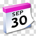 WinXP ICal, September  calendar illustration transparent background PNG clipart