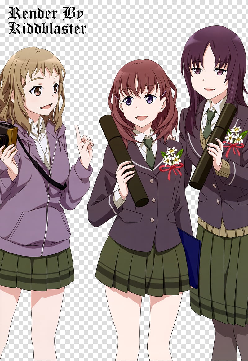 Render Ena Mio and Hazuki Just Because transparent background PNG clipart