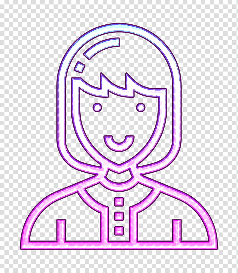 Technician icon Expert icon Careers Women icon, Expert Icon, Pink, Violet, Purple, Line Art, Text, Magenta transparent background PNG clipart