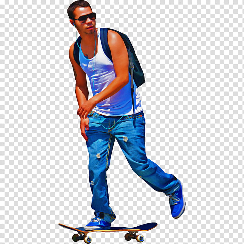 Jeans, Skateboard, Skateboarding, Ice Skating, Roller Skating, Freeboard, Longboarding, Sporting Goods transparent background PNG clipart
